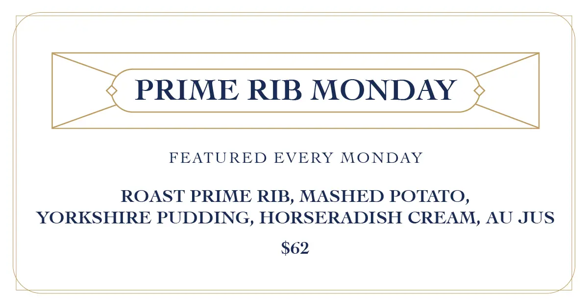 Crown Block Dallas Prime Rib Menu