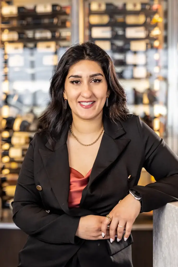 Portrait of Michelle Diaz a Restaurant Manager for Crown Block Steakhouse in Dallas Texas.