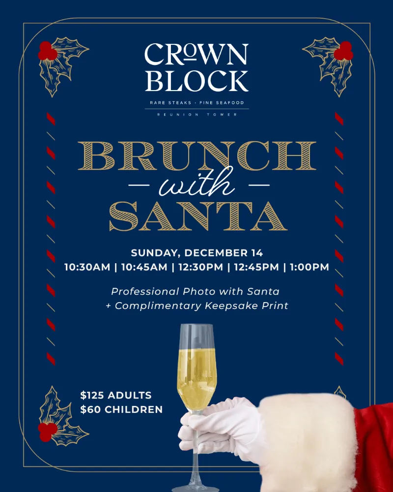 Crown Block brunch with Santa