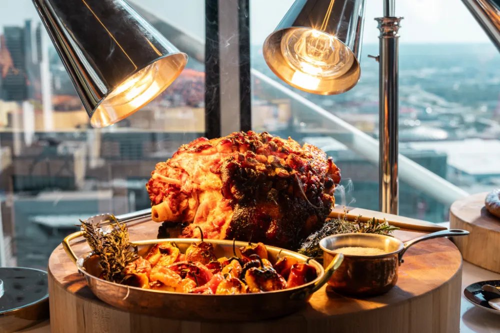 crown block easter brunch carving station