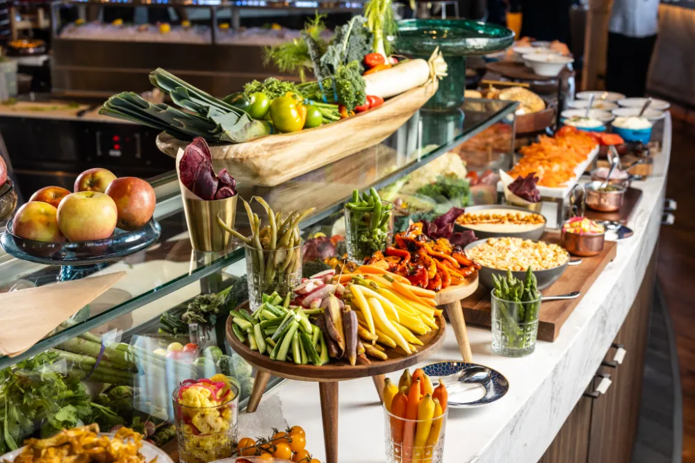 crown block easter brunch crudite station