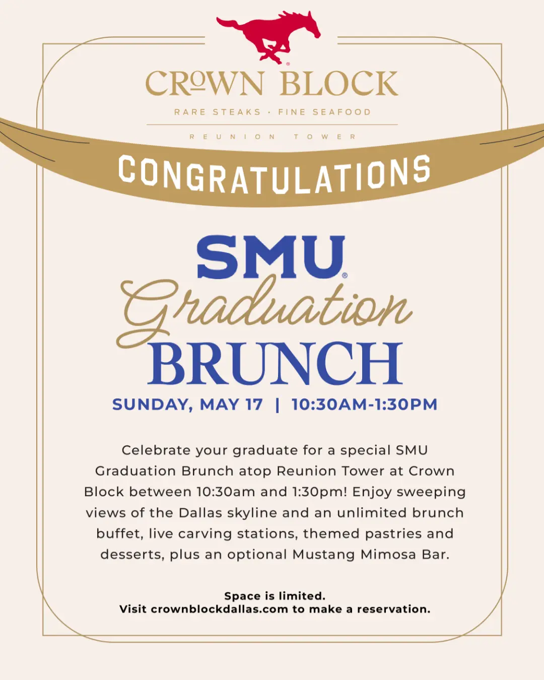 Crown Block SMU Graduation Brunch